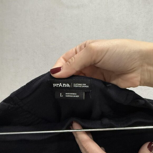 prAna Jumpsuit Womens Large Black Tencel Modal Smocked Strapless 1973221 - Picture 3 of 11